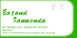 botond kommenda business card